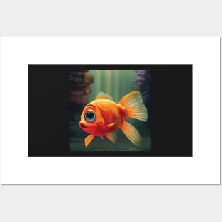 Cute Goldfish Posters and Art